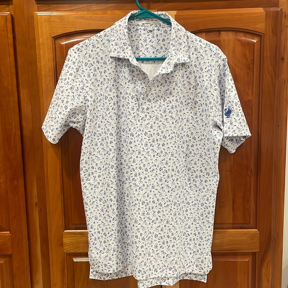 Men’s Small Peter Millar Summer Comfort polo (rodeo) worn once, like new